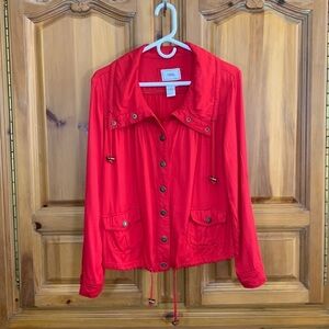 Cinch Waist Red Jacket